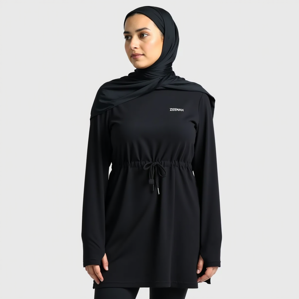 Modest Active Top - Black