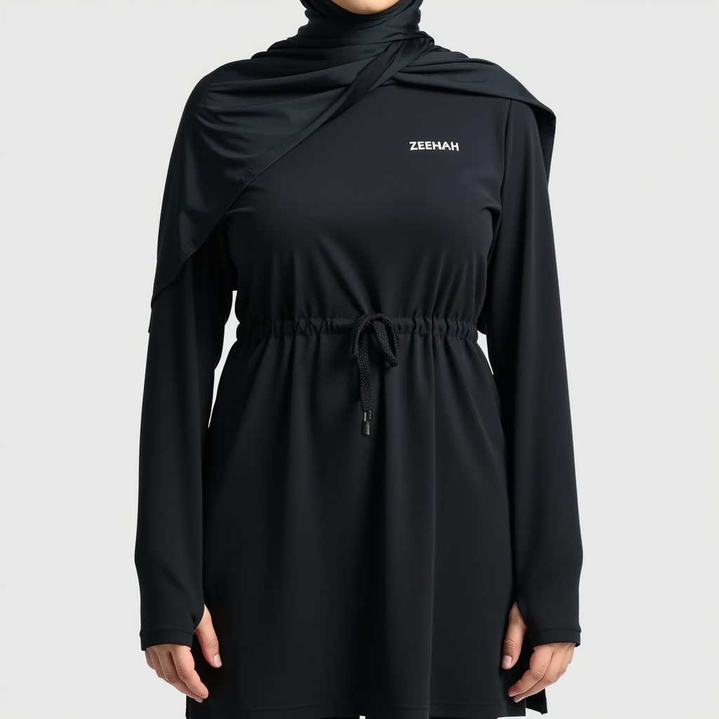 Modest Active Top - Black