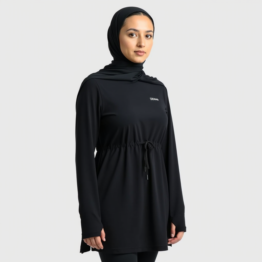 Modest Active Top - Black