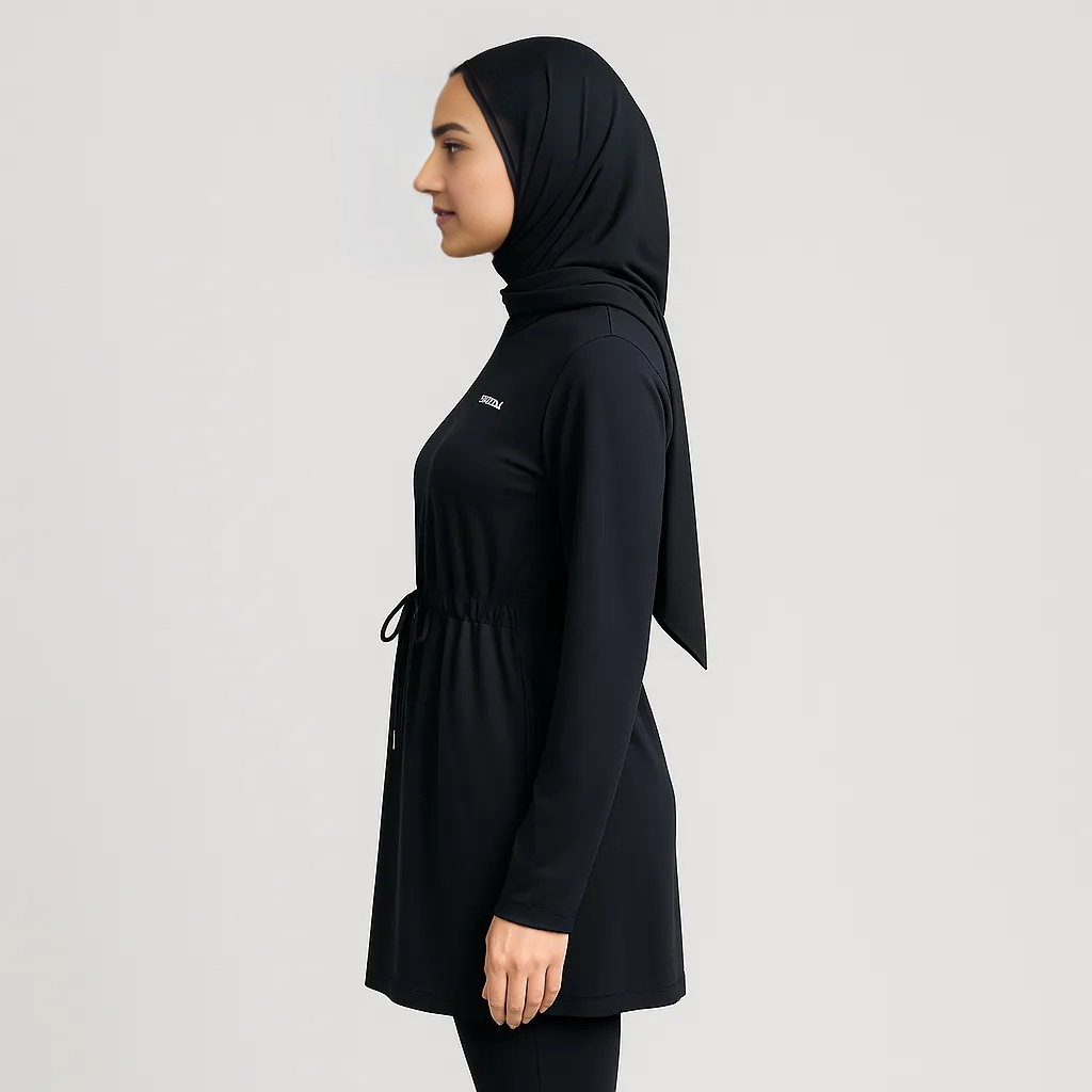 Modest Active Top - Black