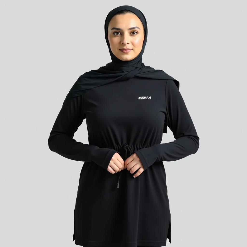 Modest Active Top - Black